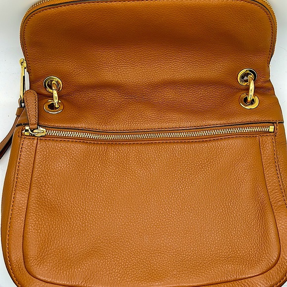 Michael Kors Authentic Rich Cognac Brown and Gold Satchel Purse Bag ππ - Picture 4 of 8
